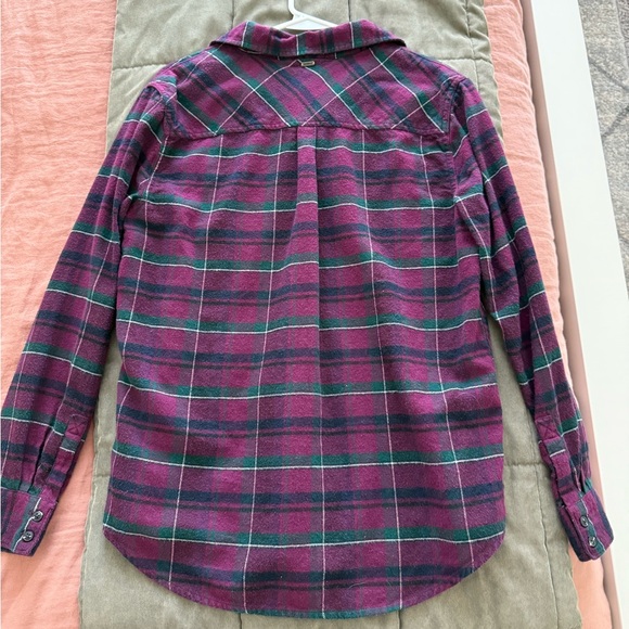O'Neill Plaid Shirt in Burgundy and Teal - Picture 5 of 6